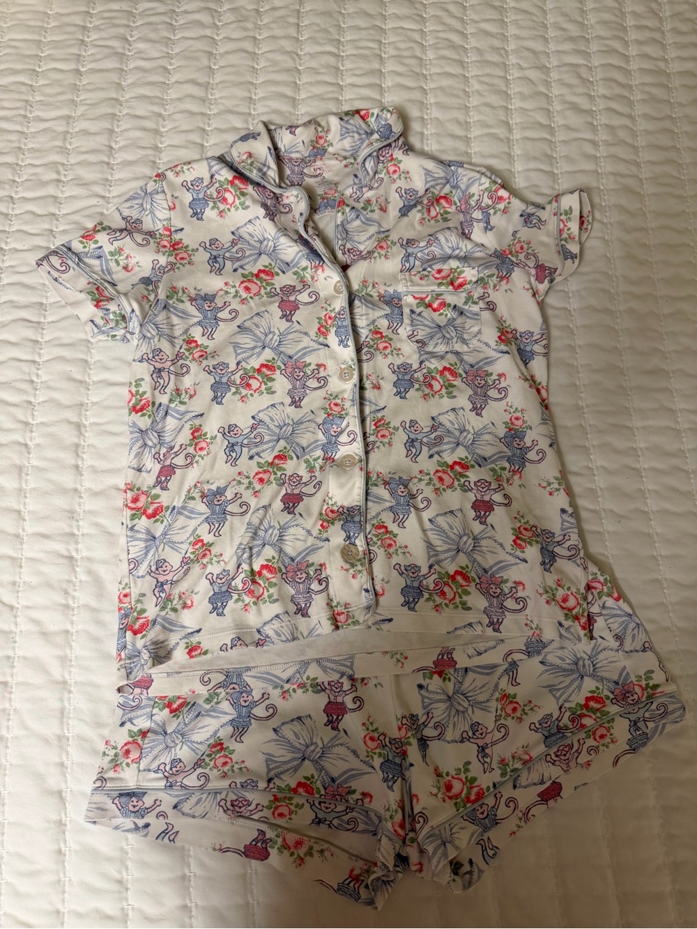 Roller Rabbit x LoveShackFancy Rosa Beaux Monkey Set - Picture 4 of 10